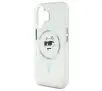 Etui Karl Lagerfeld IML Metal Choupette Head MagSafe do iPhone 16 Biały