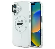 Karl Lagerfeld IML Metal Choupette Head MagSafe do iPhone 16 Biały