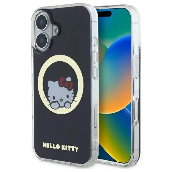 Etui Hello Kitty IML Sweet Kitty MagSafe do iPhone 16 Czarny