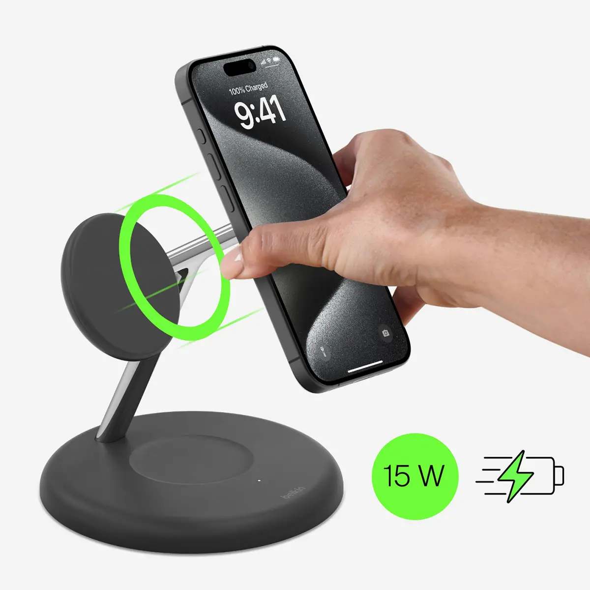 Ładowarka indukcyjna Belkin BOOST CHARGE PRO MagSafe 3w1 iPhone Apple Watch i Airpods Czarny