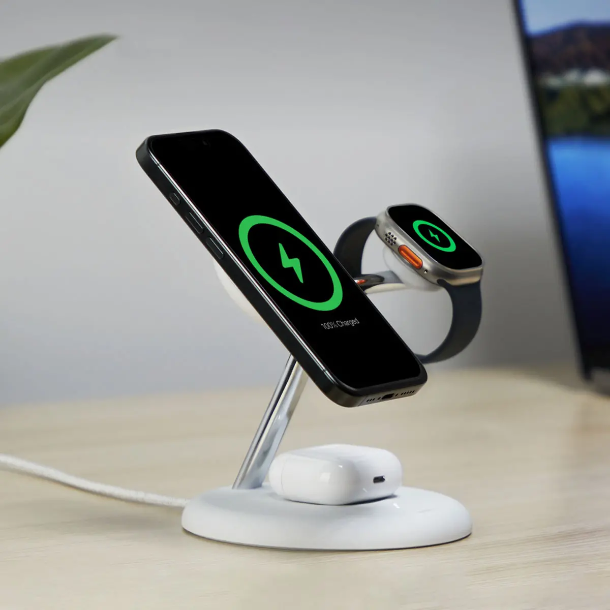 Ładowarka indukcyjna Belkin BOOST CHARGE PRO MagSafe 3w1 iPhone Apple Watch AirPods Biały