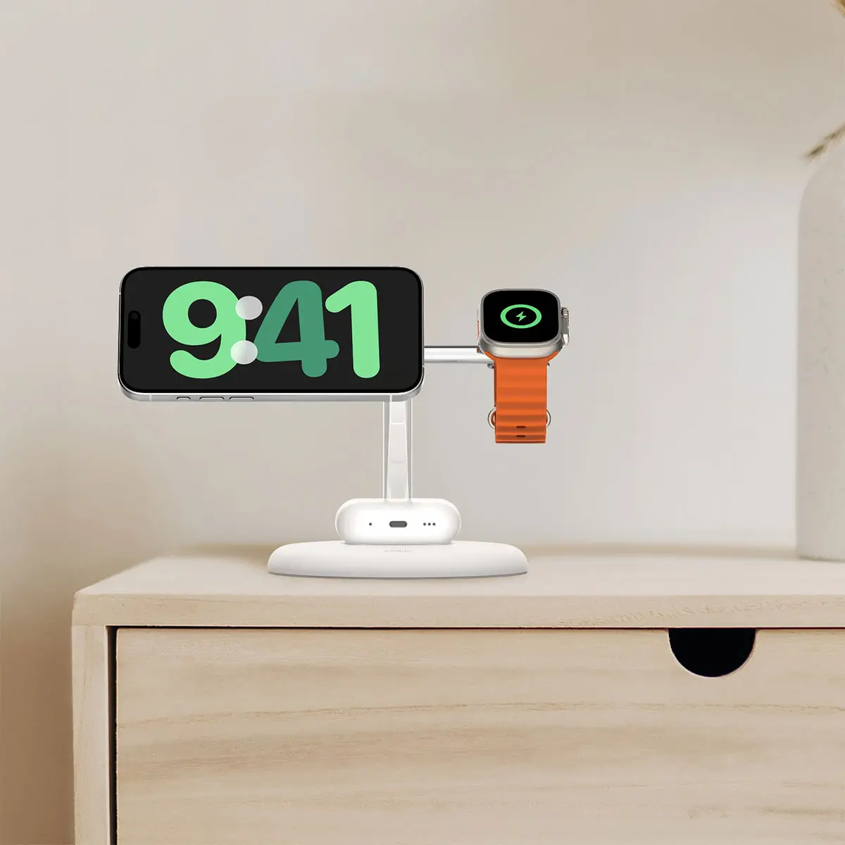 Ładowarka indukcyjna Belkin BOOST CHARGE PRO MagSafe 3w1 iPhone Apple Watch AirPods Biały