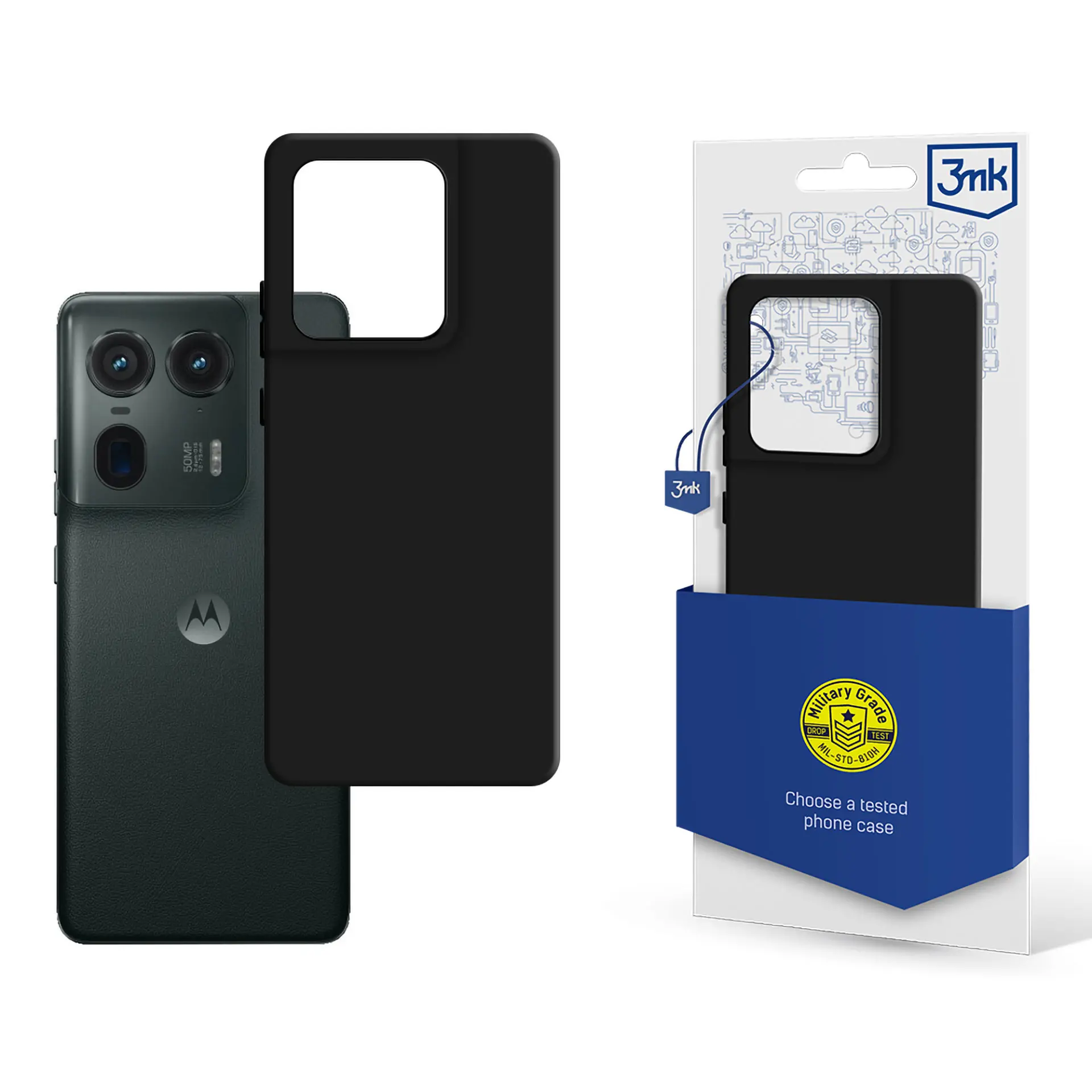 3mk Matt Case do Motorola Moto Edge 50 Ultra Czarny