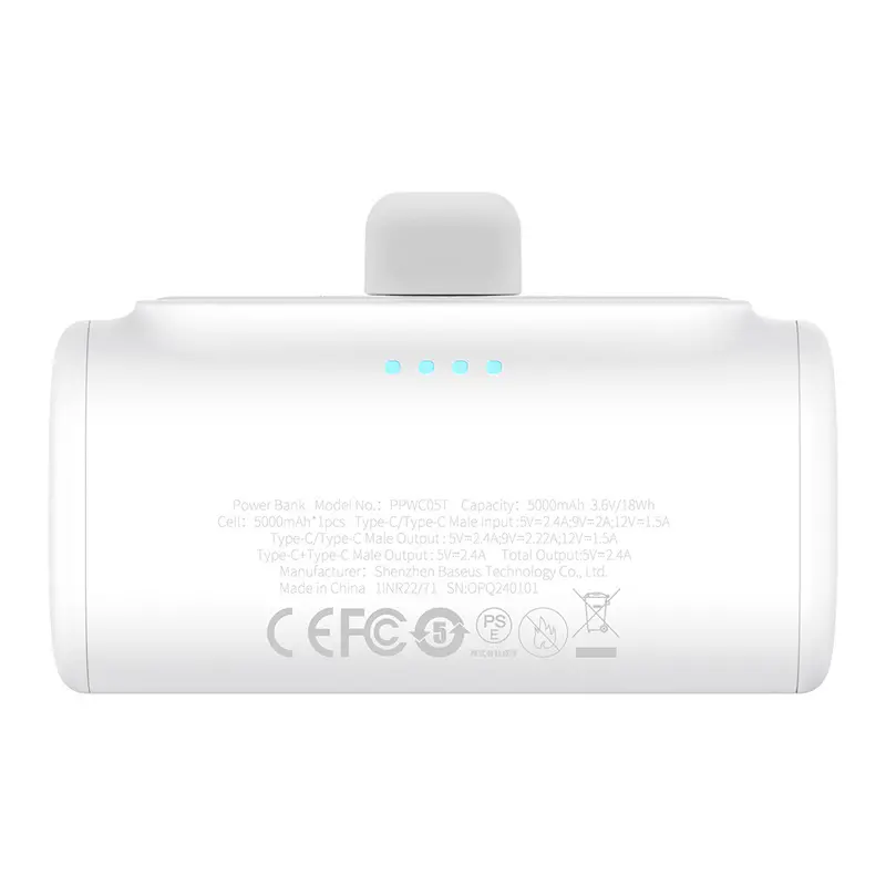 Powerbank Baseus Compact IP 5000mAh 20W Lightning Biały