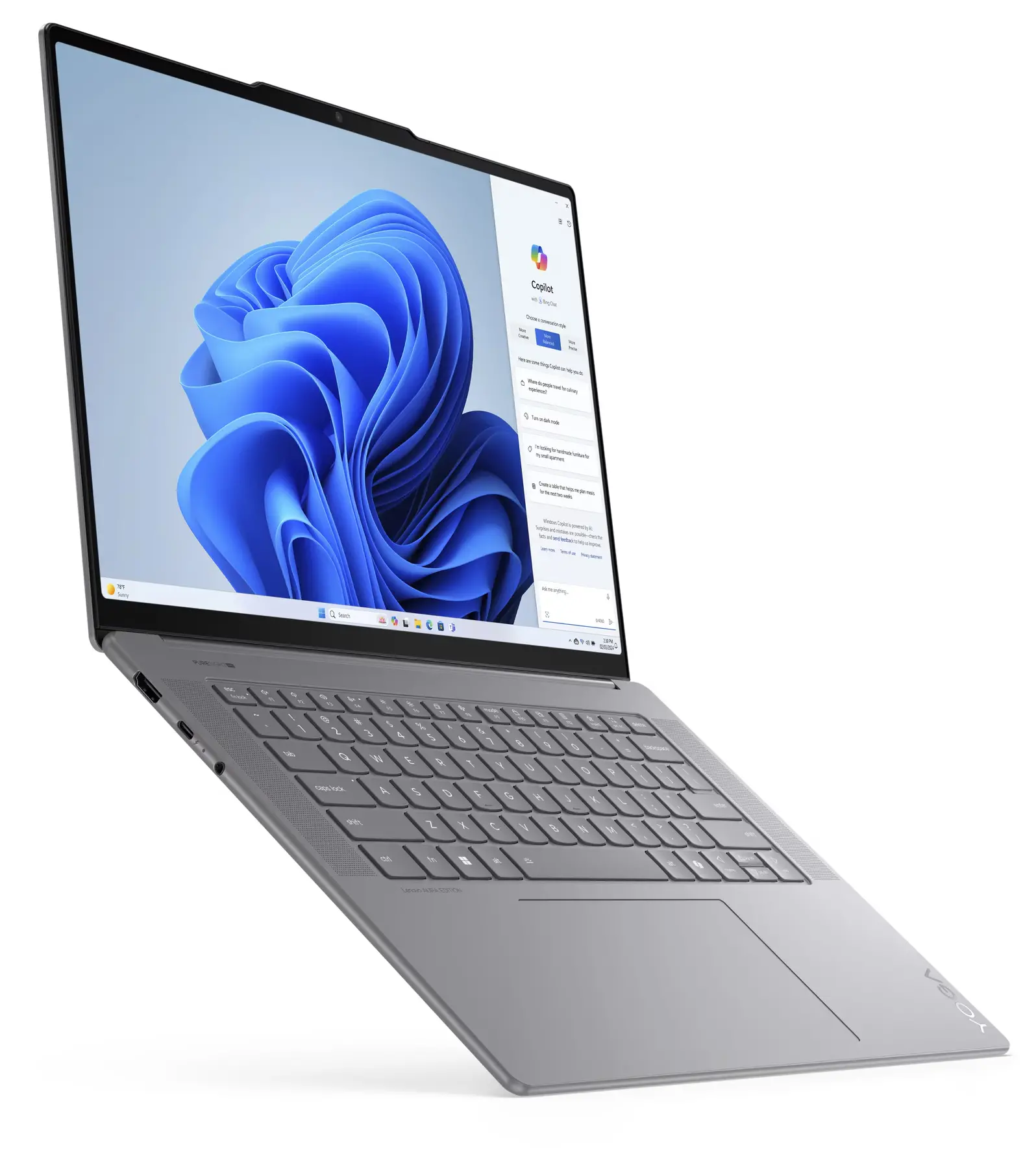 Laptop Lenovo Yoga Slim 7 15ILL9 Aura Edition 15,3" Ultra 7 256V 16GB RAM 512GB Dysk SSD Win11 Szary