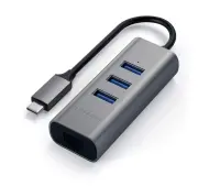 Satechi ST-TC2N1USB31AM Type-C 2w1 USB Hub Szary