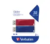 PenDrive Verbatim Slider 32GB USB 2.0 2szt. Czerwony/Niebieski