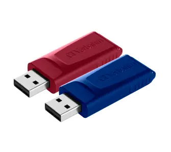 PenDrive Verbatim Slider 32GB USB 2.0 2szt. Czerwony/Niebieski