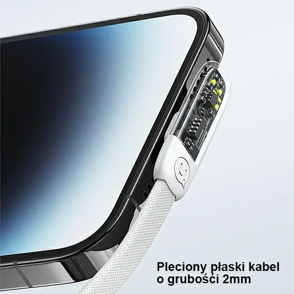 Kabel USAMS USB-C do Lightning PD 20W Fast Charging Iceflake Series 2m Czarny