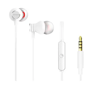 Słuchawki przewodowe Aiwa ESTM-50WT Dokanałowe Mikrofon Biały