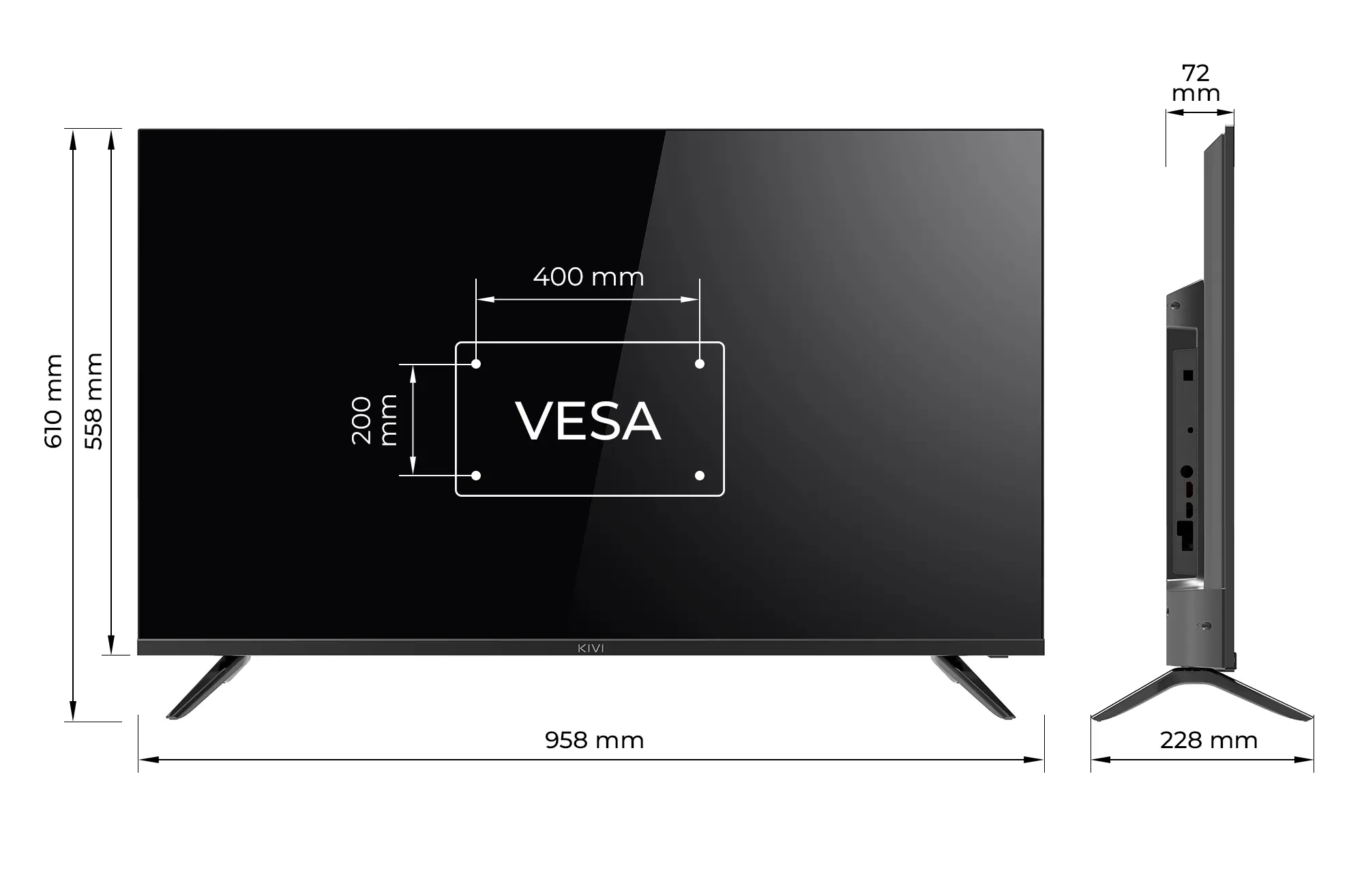 Telewizor KIVI 43U730QB 43" LED 4K Android TV DVB-T2