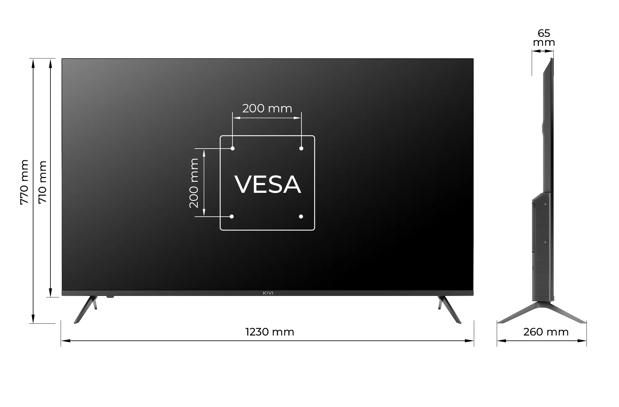 Telewizor KIVI 55U760QB 55" LED 4K Android TV DVB-T2