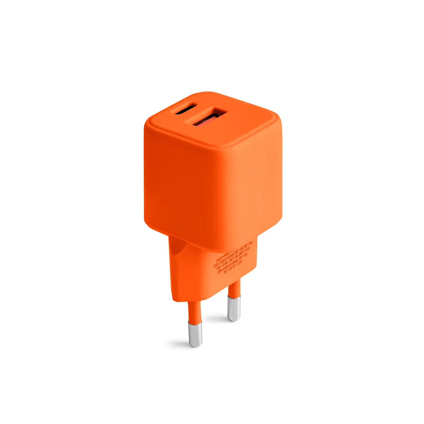 Ładowarka sieciowa Colorum USB-A USB-C Pomarańczowy