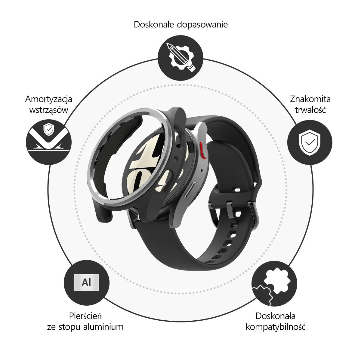 Etui Araree AMY do Galaxy Watch 7 40mm Metal