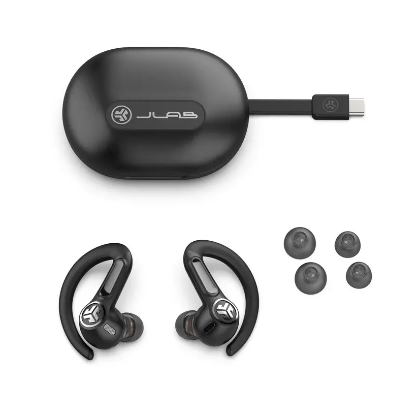 Słuchawki bezprzewodowe JLab Jbuds Epic Sport ANC 3 Dokanałowe Bluetooth 5.2 Czarny