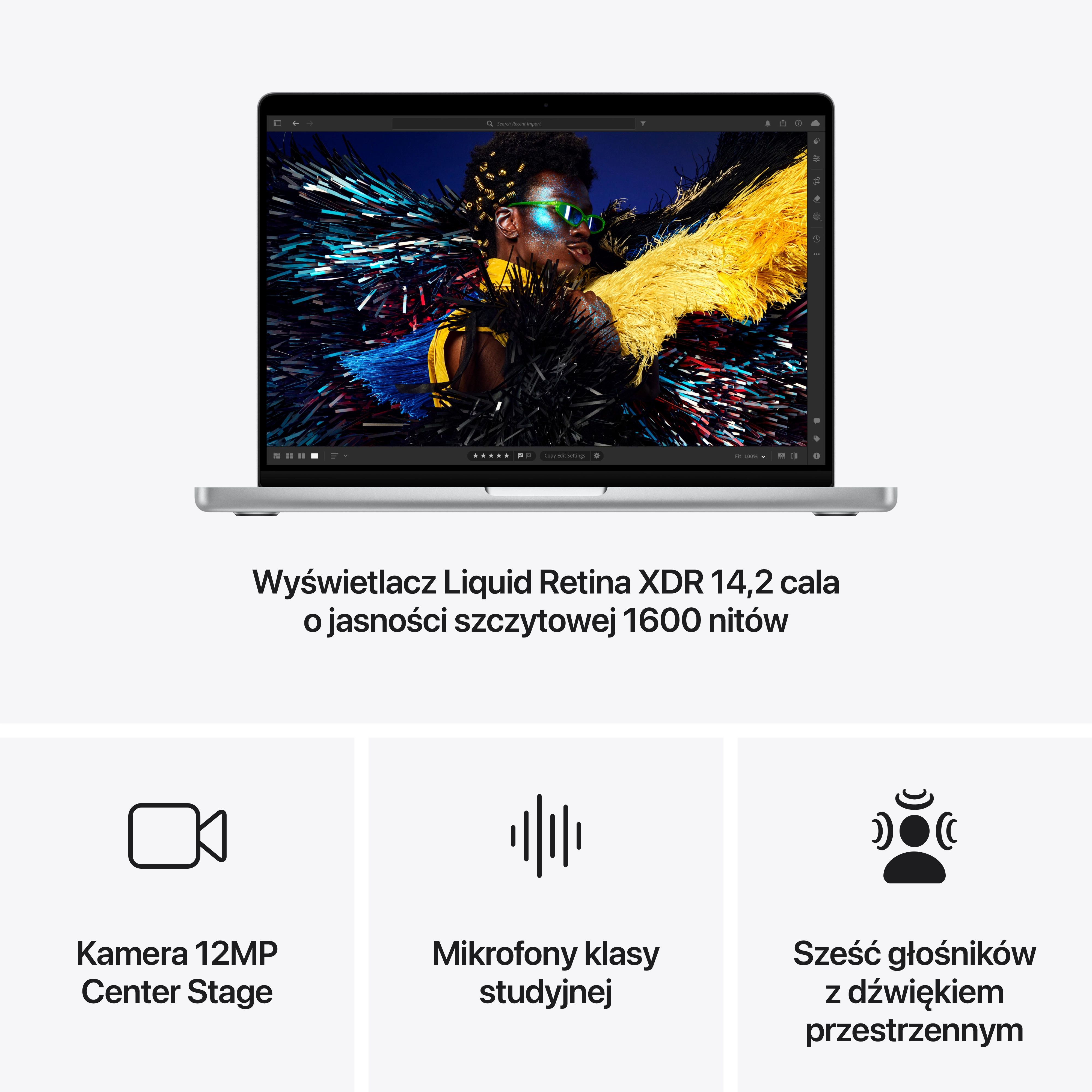 Apple MacBook Pro 2024 14,2" M4 16GB RAM 512GB Dysk macOS Srebrny