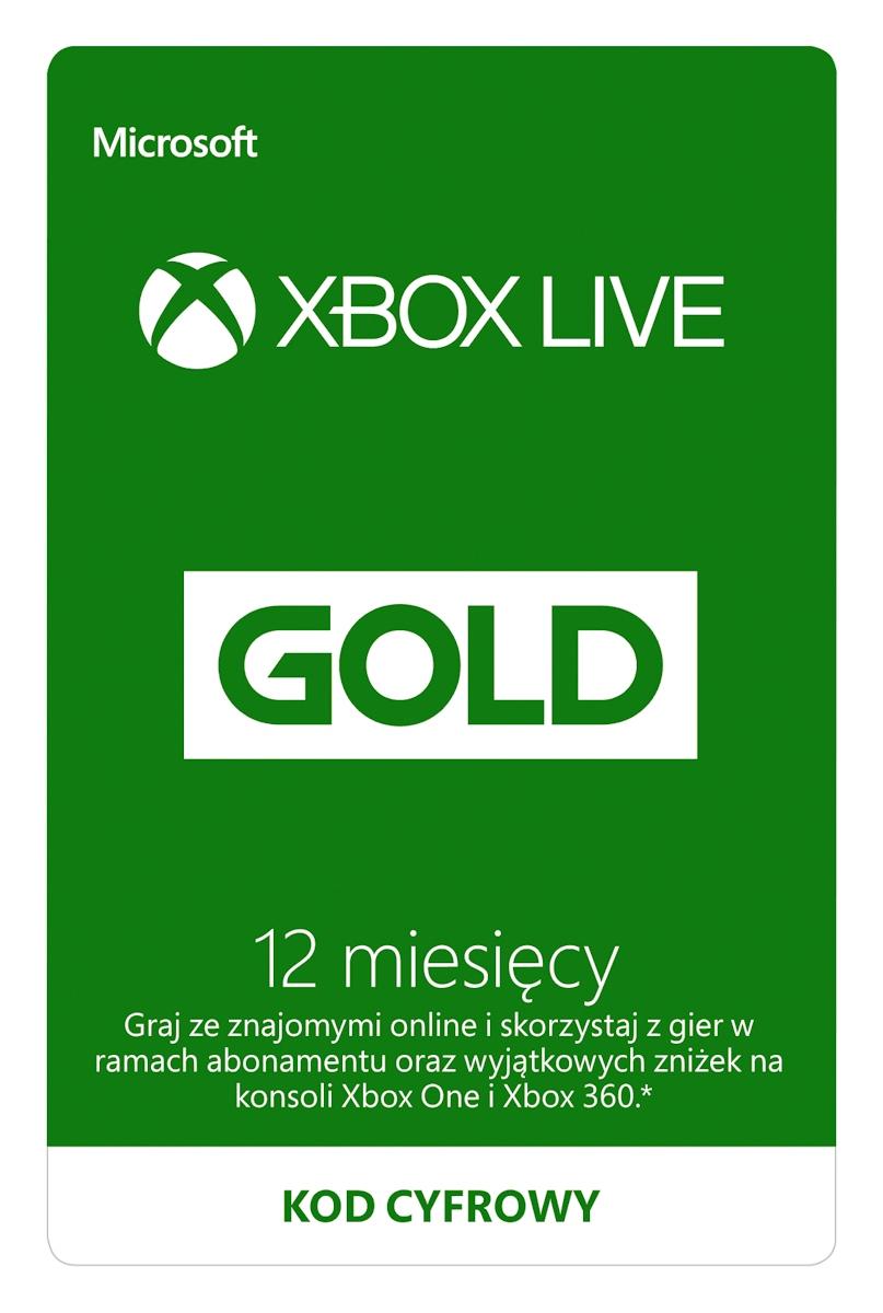 Subskrypcja Xbox Live Gold (12 m-cy) [kod aktywacyjny]