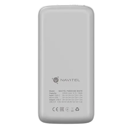 Powerbank Navitel PWR20 MX 20000mAh 22,5W Biały