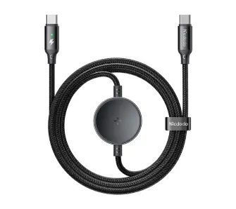 Ładowarka Mcdodo 2w1 CA-4170 USB-C + bezprzewodowa ładowarka do Samsung Watch 60W 1,5m Czarny