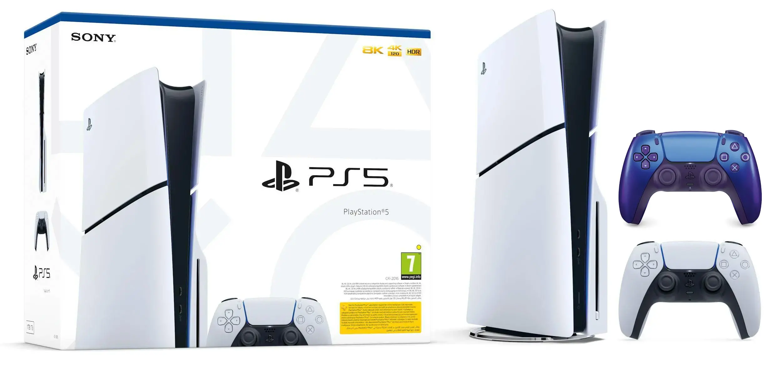 Konsola Sony PlayStation 5 Slim D Chassis (PS5) 1TB z napędem + Dodatkowy Pad Chroma Indigo
