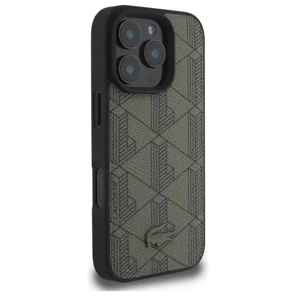 Etui Lacoste Blend Monogram MagSafe do iPhone 16 Pro Max Khaki