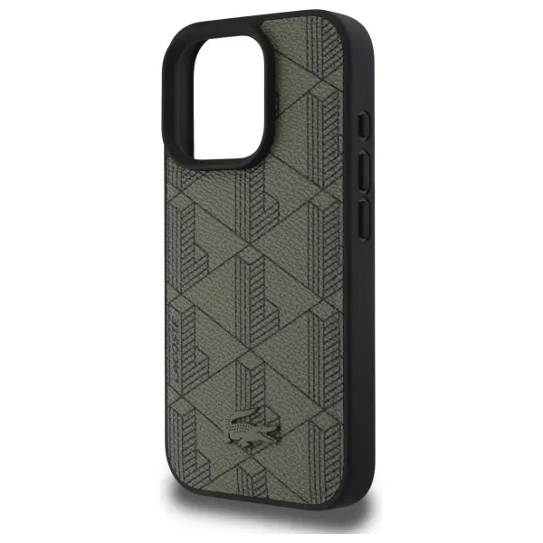 Etui Lacoste Blend Monogram MagSafe do iPhone 16 Pro Max Khaki