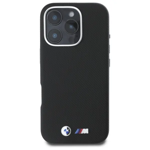 Etui BMW M Edition Kevlar wrapped metal do iPhone 16 Pro Czarny