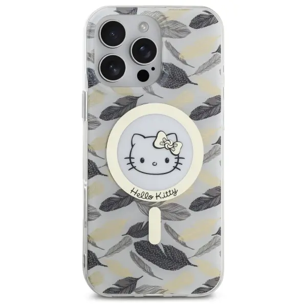 Etui Hello Kitty IML Golden Leaves MagSafe do iPhone 16 Pro Max