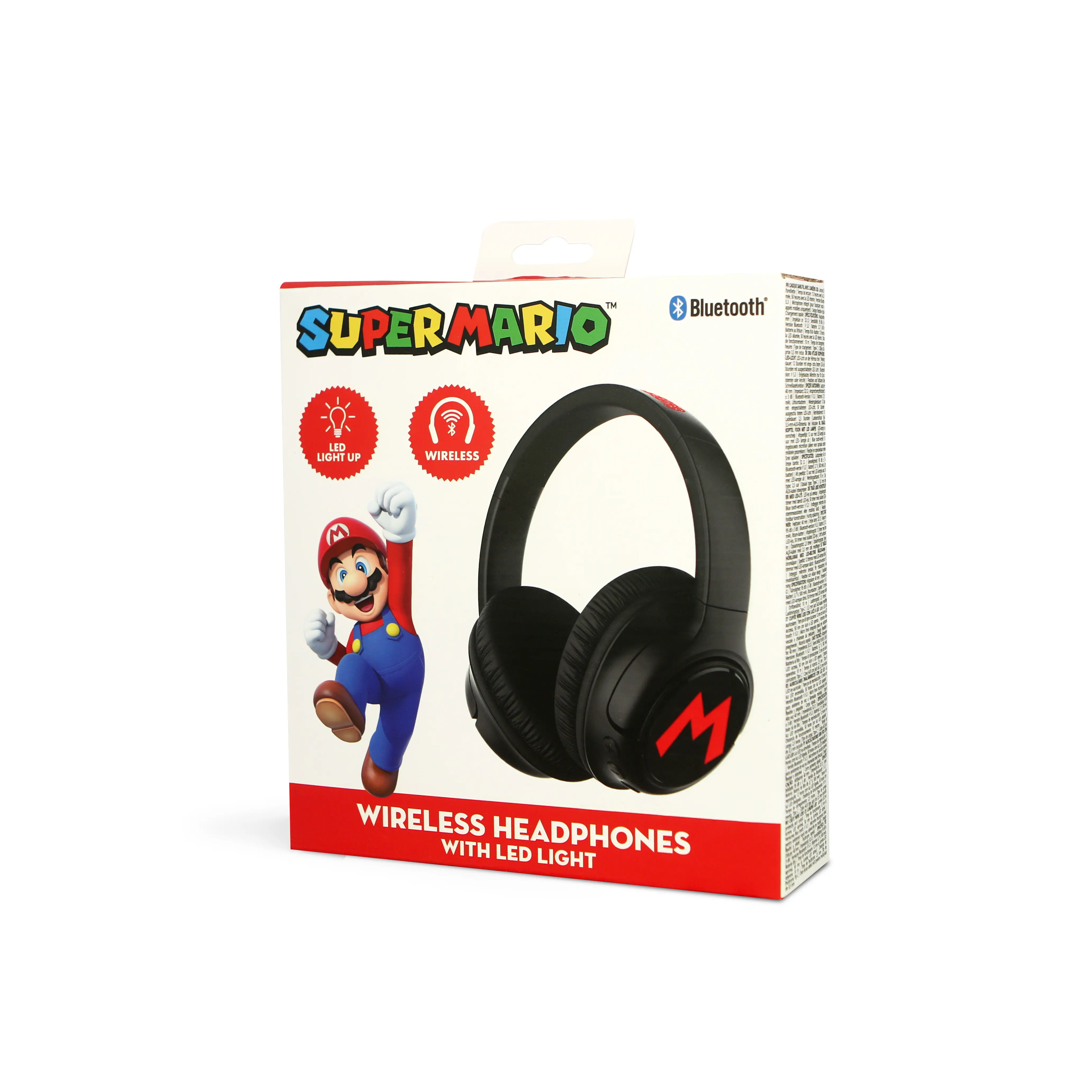 Słuchawki bezprzewodowe z mikrofonem OTL Technologies Super Mario Bros Wireless LED Nauszne Czarny