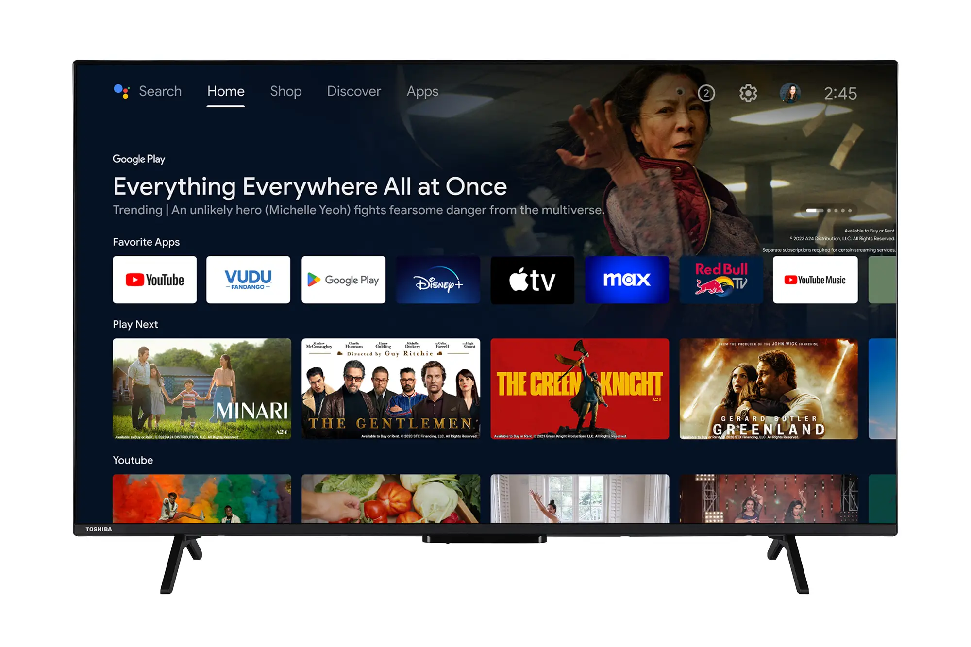 Telewizor Toshiba 55QA2363DG 55" QLED 4K Android TV Dolby Vision Dolby Atmos HDMI 2.1 DVB-T2