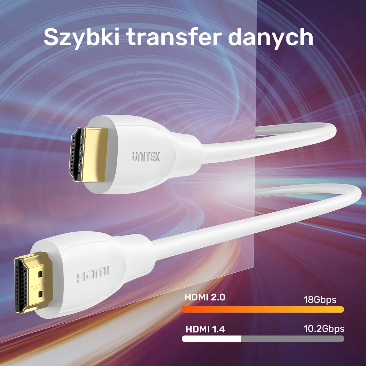 Kabel HDMI Unitek C11090AWH01-7M HDMI 2.0 4K 7m Biały