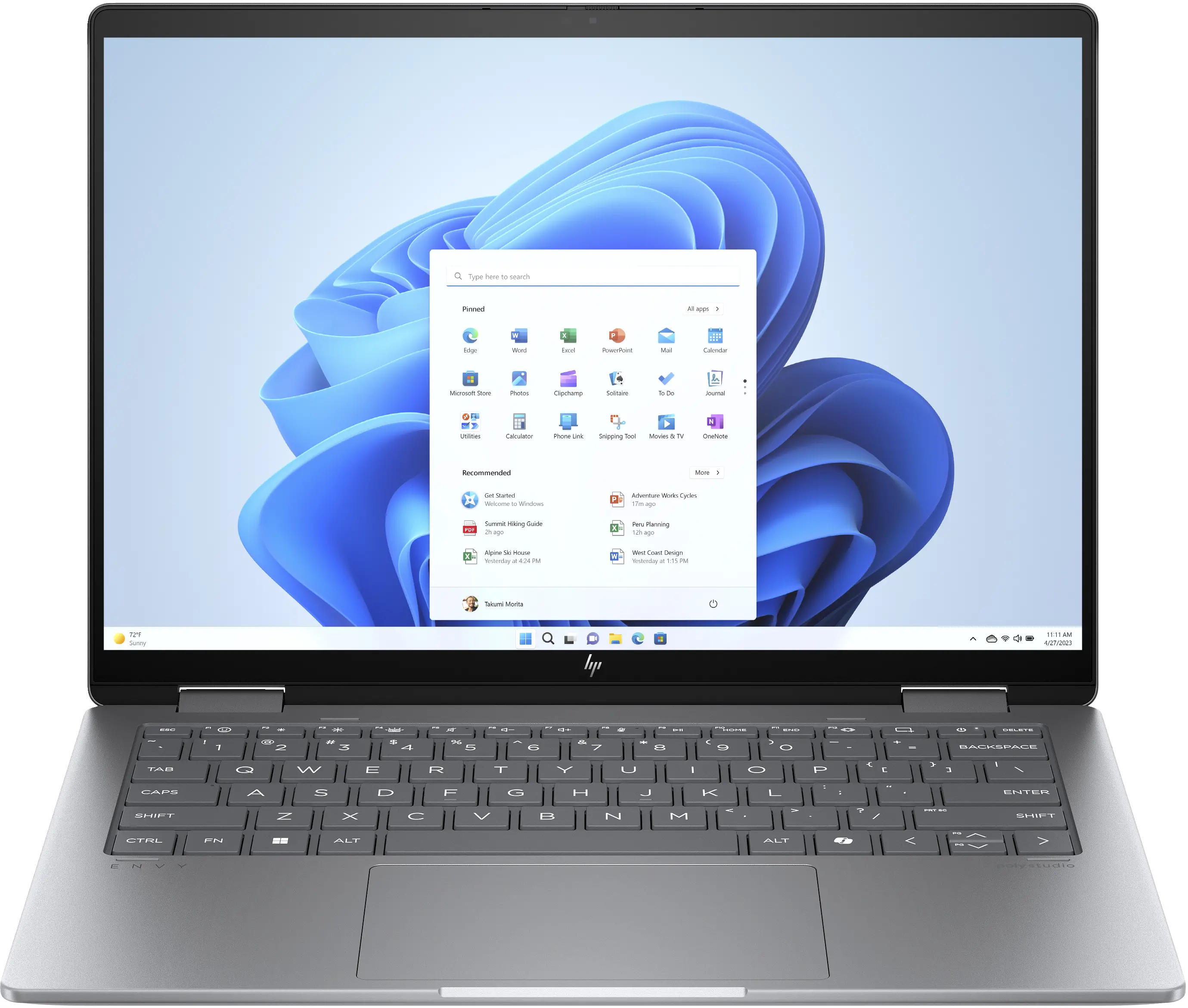 Laptop 2w1 HP Envy x360 14-fc0015nw 14" Ultra 5 125U 16GB RAM 512GB Dysk SSD Win11 Srebrny