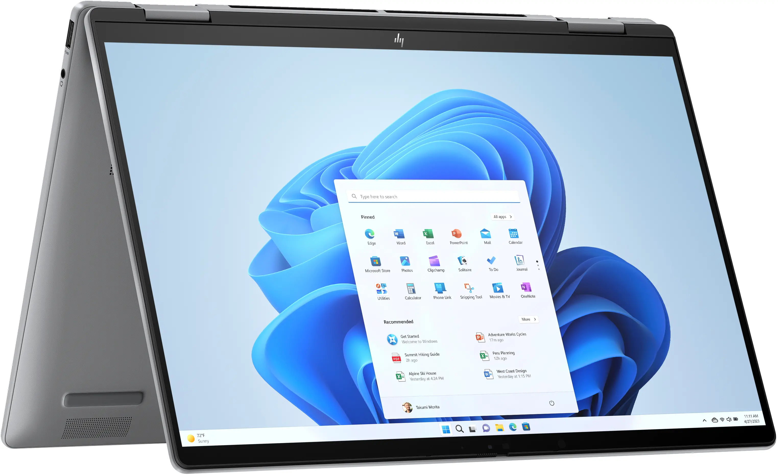 Laptop 2w1 HP Envy x360 14-fc0015nw 14" Ultra 5 125U 16GB RAM 512GB Dysk SSD Win11 Srebrny