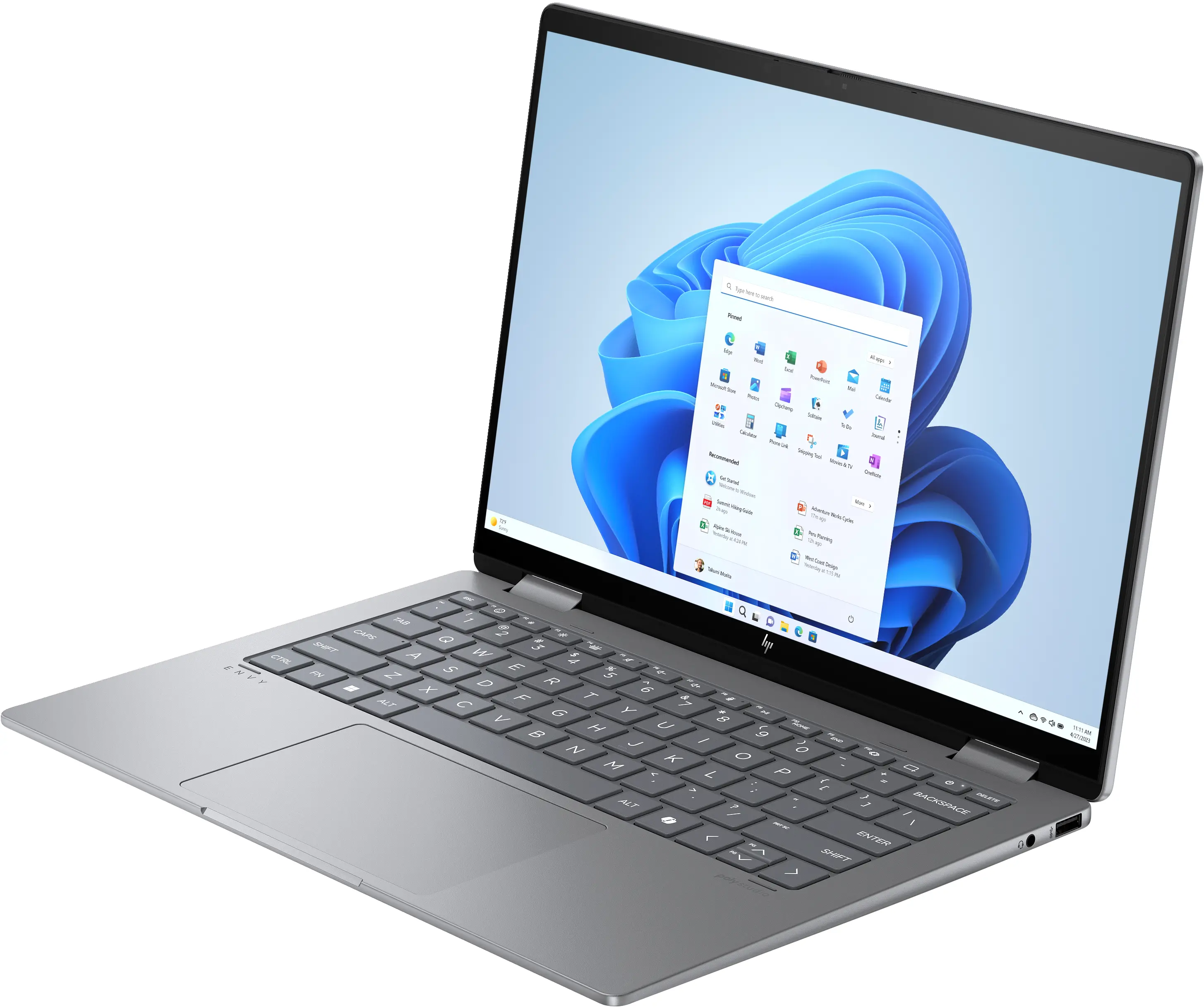 Laptop 2w1 HP Envy x360 14-fc0015nw 14" Ultra 5 125U 16GB RAM 512GB Dysk SSD Win11 Srebrny