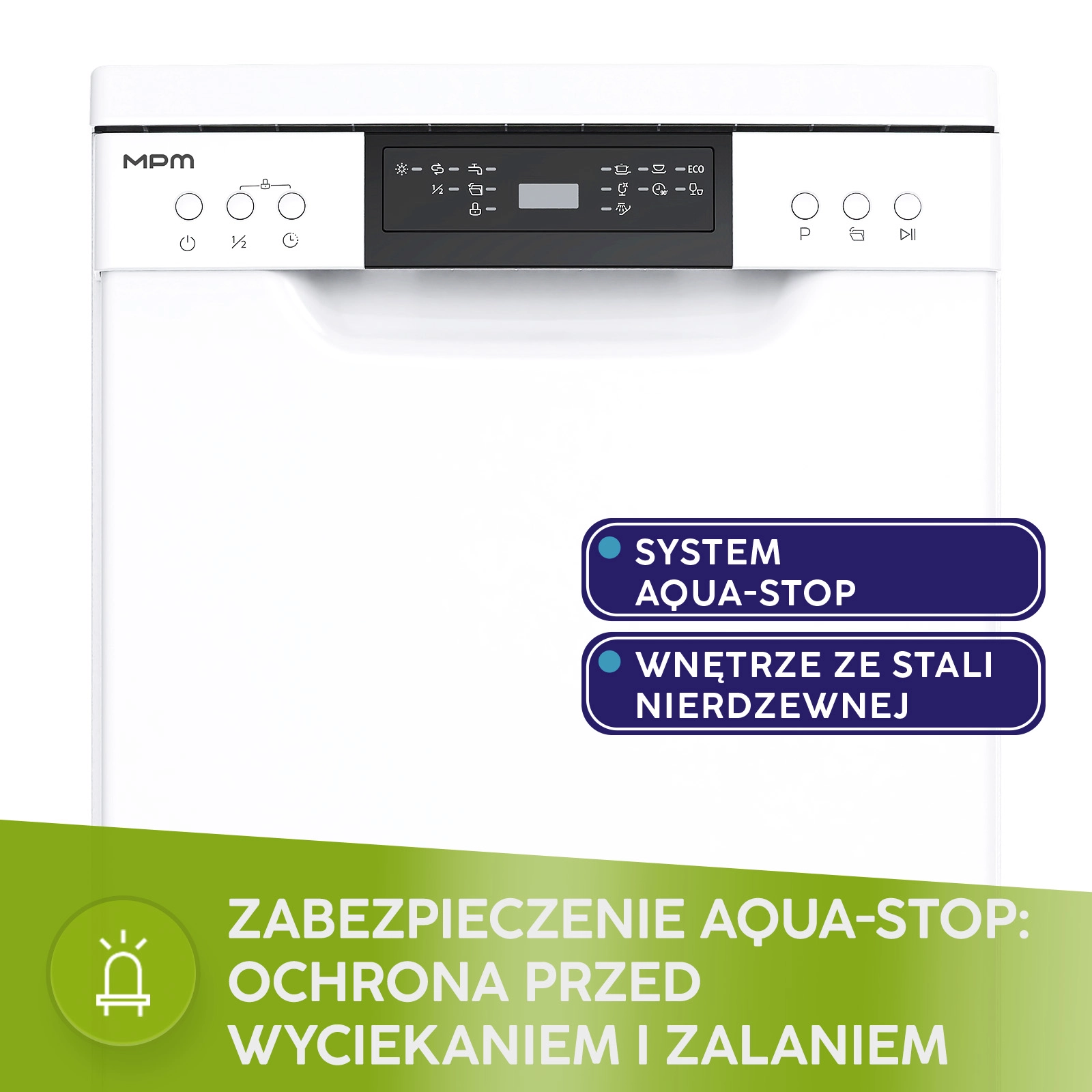 Zmywarka MPM 45-ZMF-01 44,8cm Automatyczne otwieranie drzwi Szuflada na sztućce