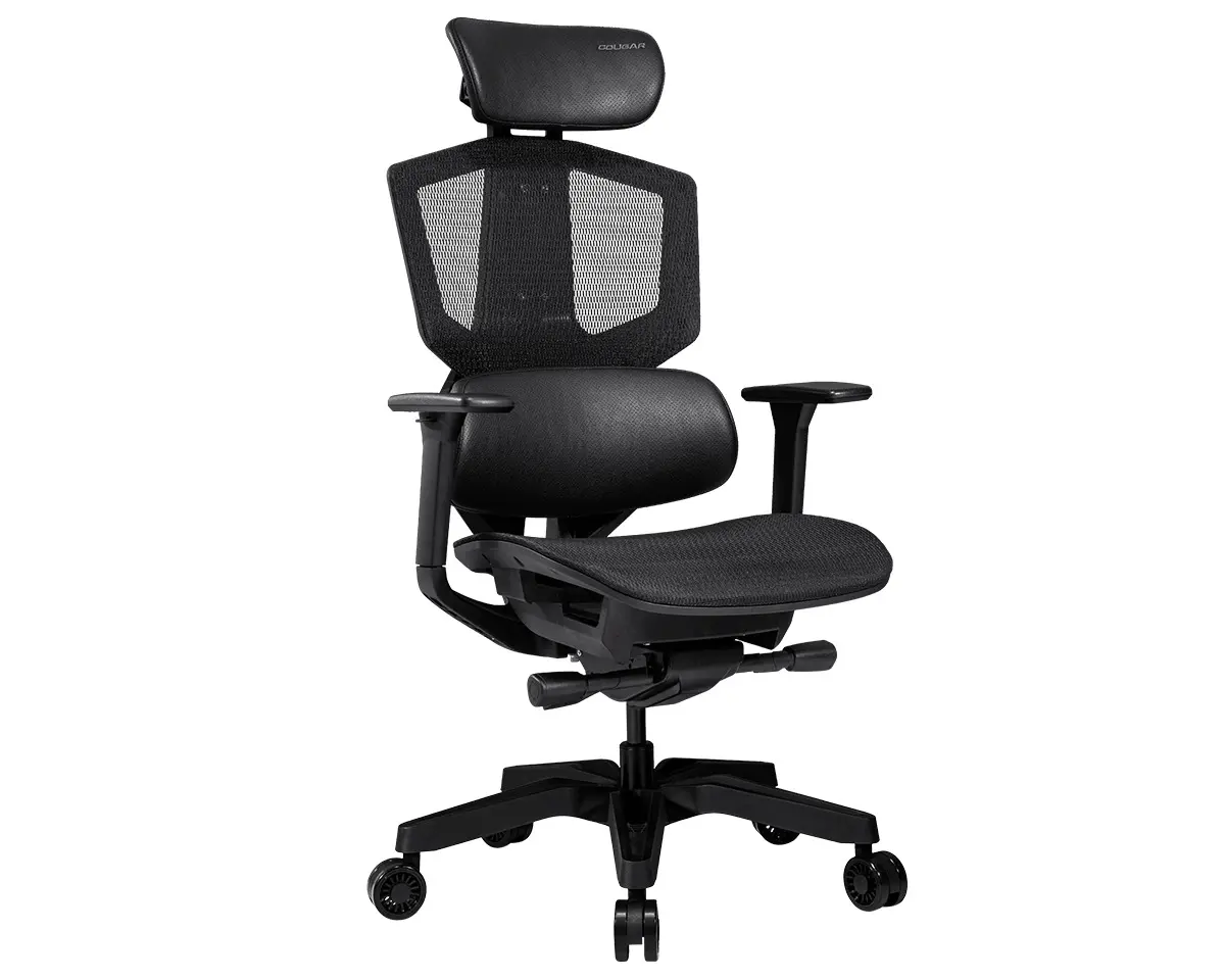 Fotel Cougar Argo One Black Gamingowy 150kg Skóra ECO, Tkanina Czarny