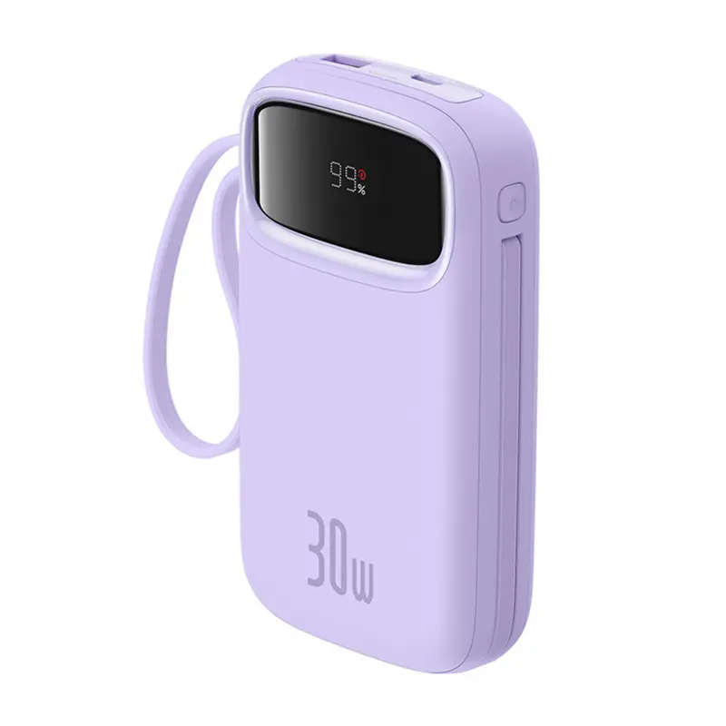 Powerbank Baseus P10055009513-00 QPow 2 z kablem USB-C 20000mAh 30W Fioletowy