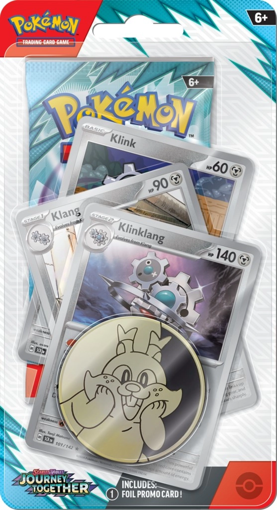 Karta kolekcjonerska Pokémon TCG: Scarlet & Violet - Journey Together - Premium Checklane Blister - Klinklang