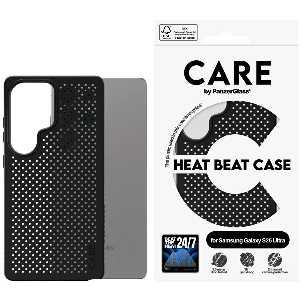 Etui PanzerGlass Feature Heat Beat do Galaxy S25 Ultra Czarny