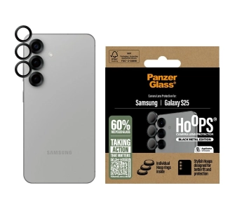 Szkło hartowane PanzerGlass Hoops Camera Lens Protector do Galaxy S25 Czarny