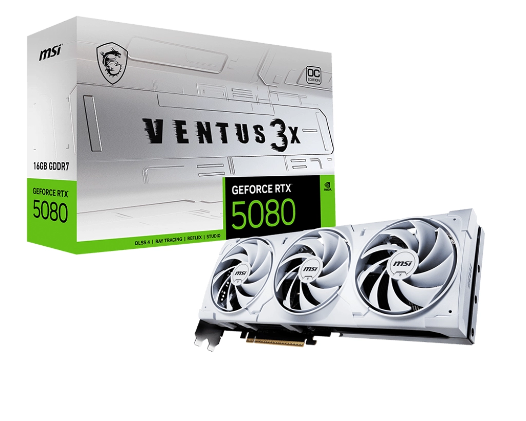 Karta graficzna MSI GeForce RTX 5080 Ventus 3X OC White 16GB GDDR7 256bit DLSS 4