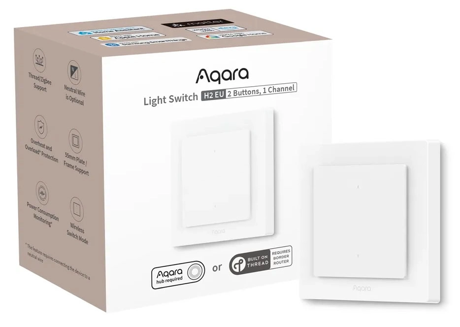 Przełącznik Aqara Light Switch H2 2 przyciski