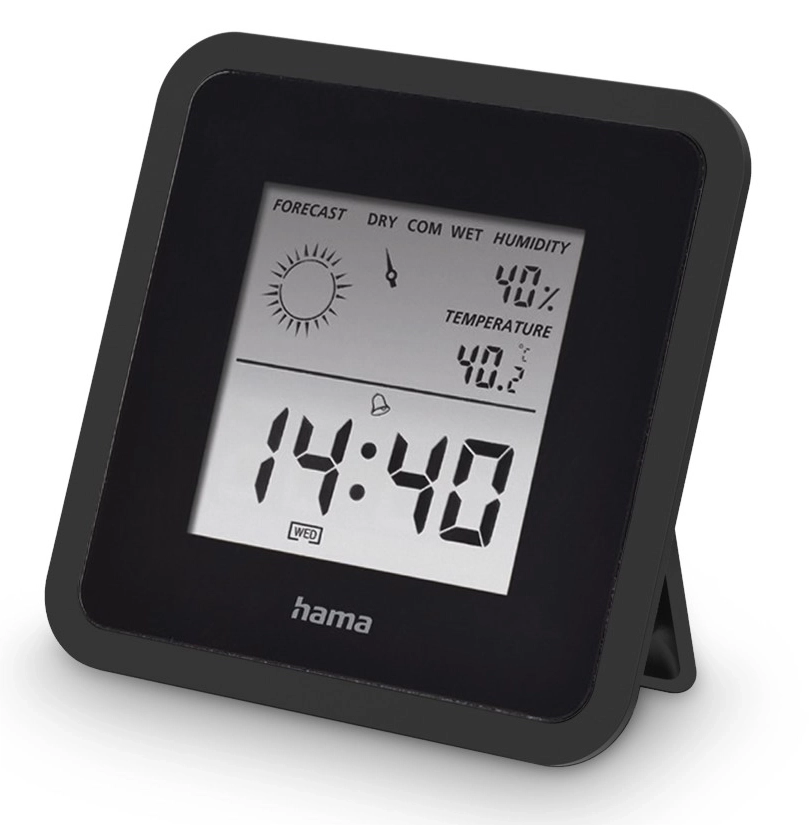 Termometr i higrometr Hama Borneo Czarny