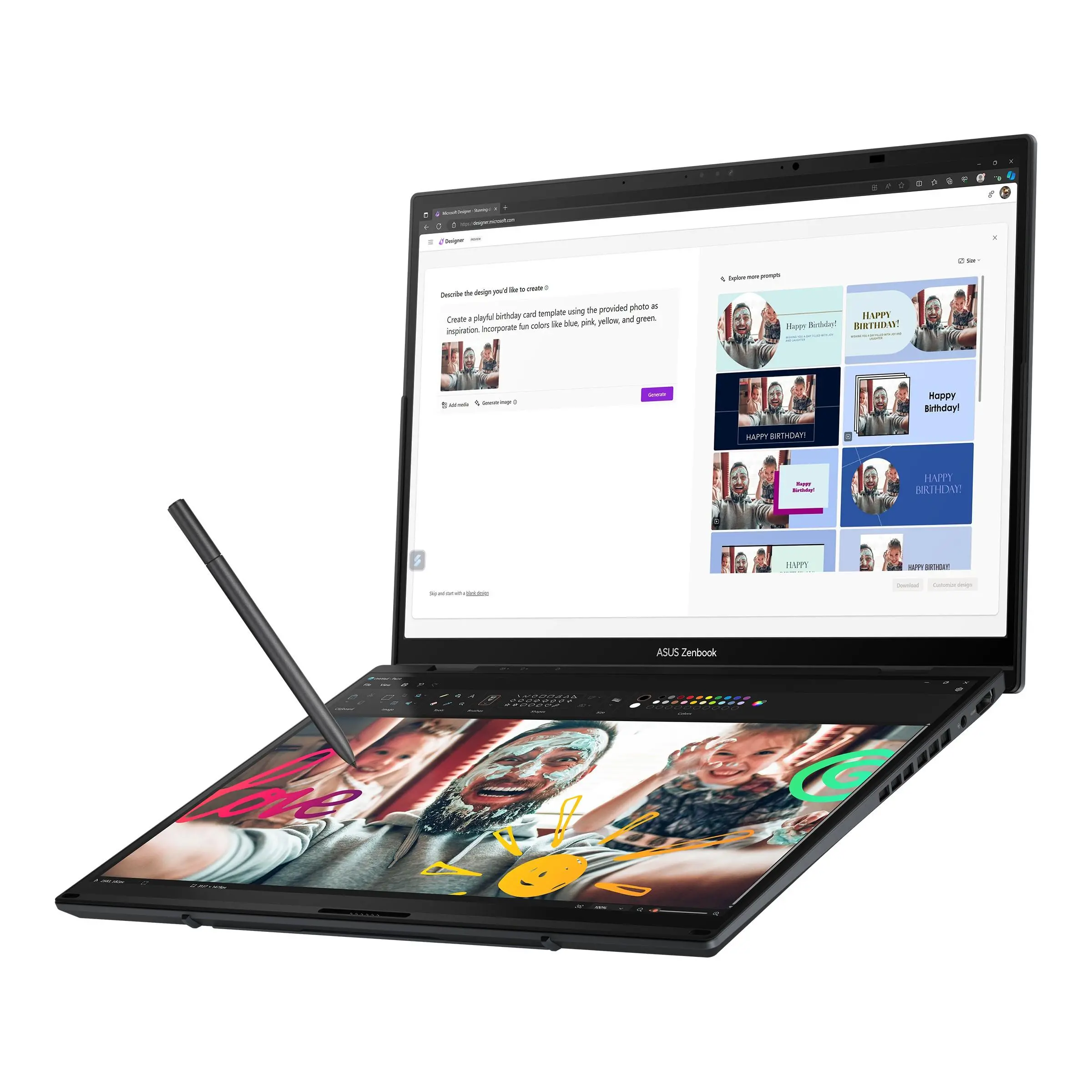 Laptop ASUS ZenBook Duo 2025 UX8406CA-PZ067X OLED 14" 120Hz Ultra 7 255H 32GB RAM 1TB Dysk SSD Win11 Pro Szary