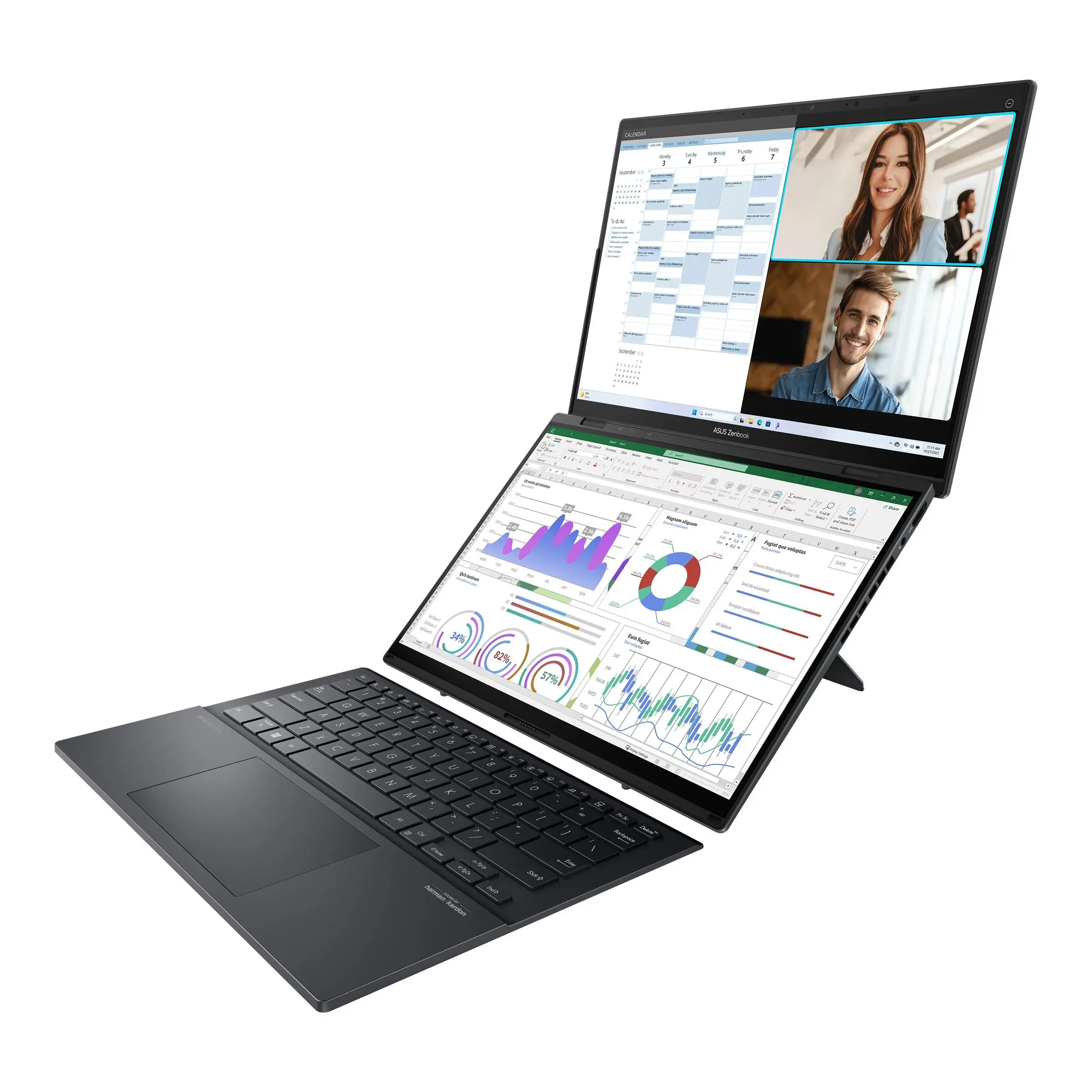 Laptop ASUS ZenBook Duo 2025 UX8406CA-PZ067X OLED 14" 120Hz Ultra 7 255H 32GB RAM 1TB Dysk SSD Win11 Pro Szary