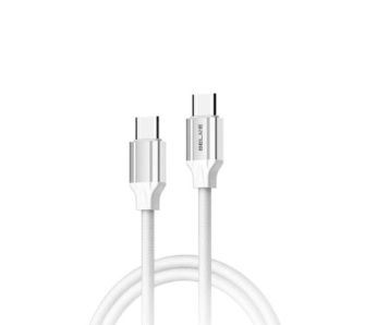 Kabel Beline USB-C do USB-C 65W 1m Biały
