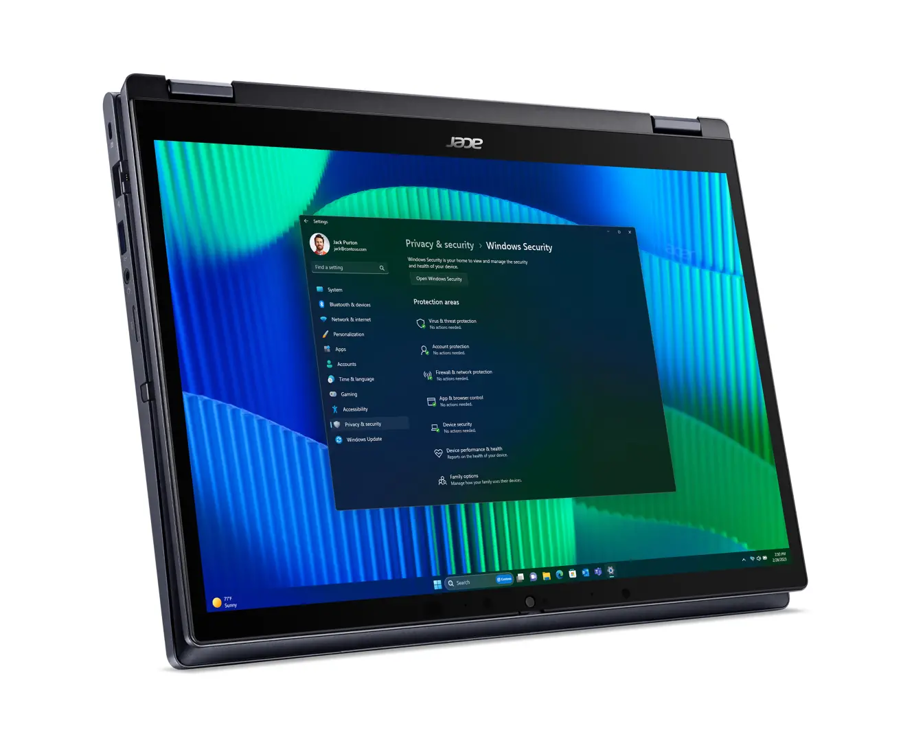 Laptop Acer TravelMate P4 Spin 14 TMP414RN-54-TCO 14" Ultra 5 125U 16GB RAM 512GB Dysk SSD Win11 Pro Czarno-niebieski