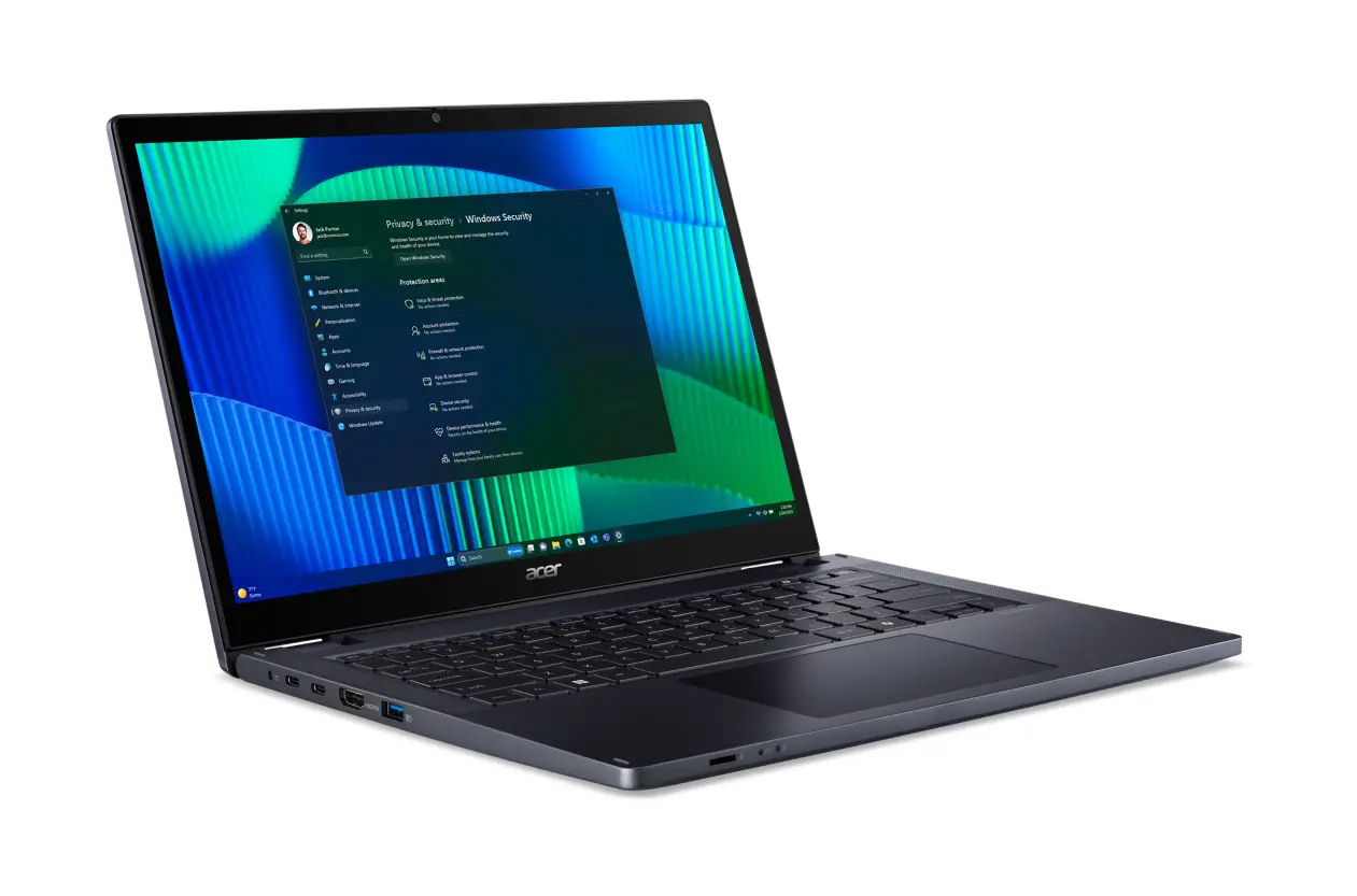 Laptop Acer TravelMate P4 Spin 14 TMP414RN-54-TCO 14" Ultra 5 125U 16GB RAM 512GB Dysk SSD Win11 Pro Czarno-niebieski
