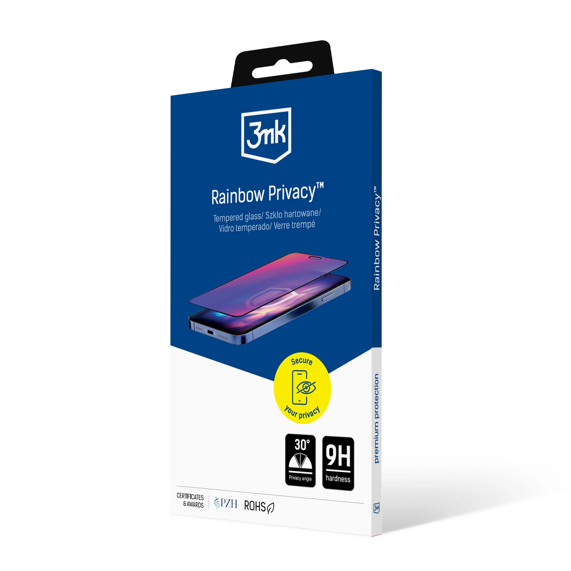 Szkło hartowane 3mk Rainbow Privacy do iPhone 15 Pro Max