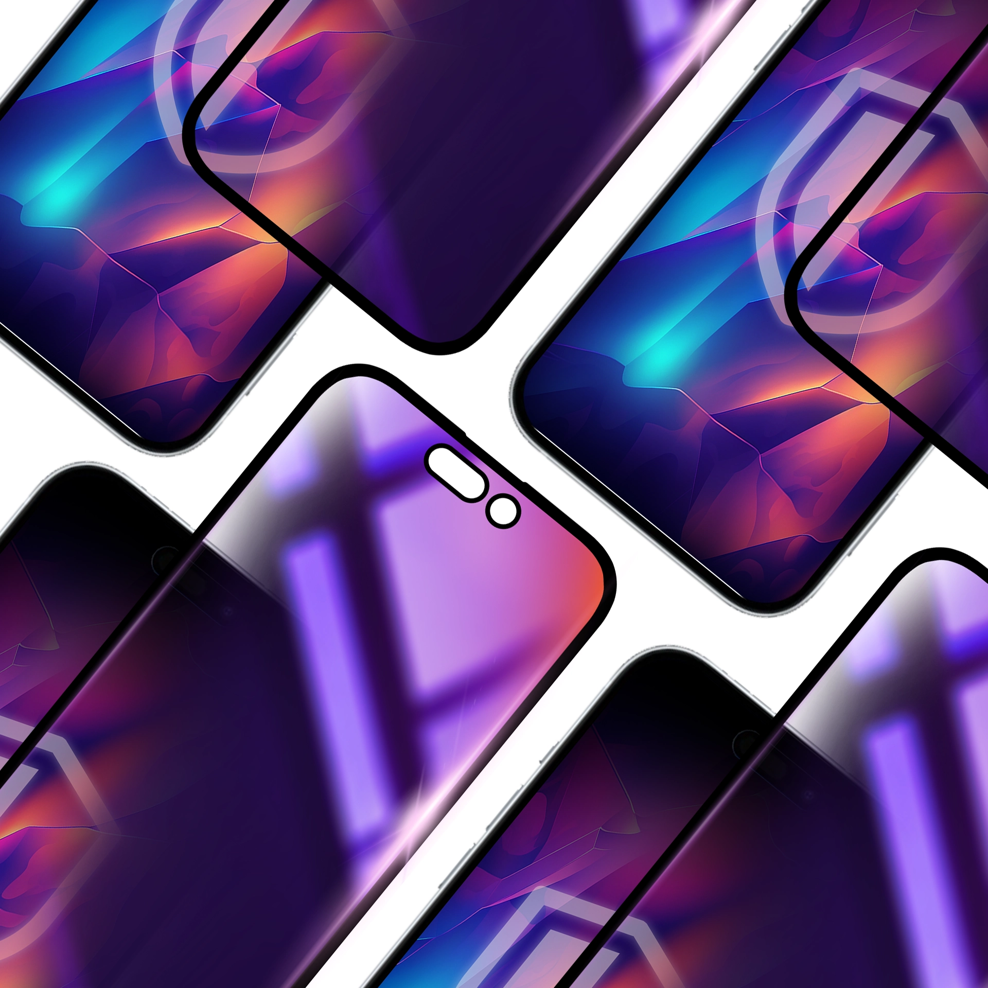 Szkło hartowane 3mk Rainbow Privacy do iPhone 15 Pro Max